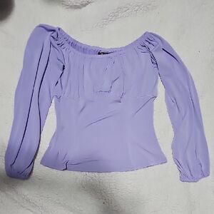 Pinup Girl Lavender Peasant Top